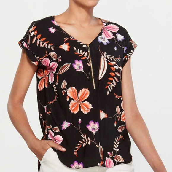 Philosophy • Black Floral Top - Picture 1 of 5